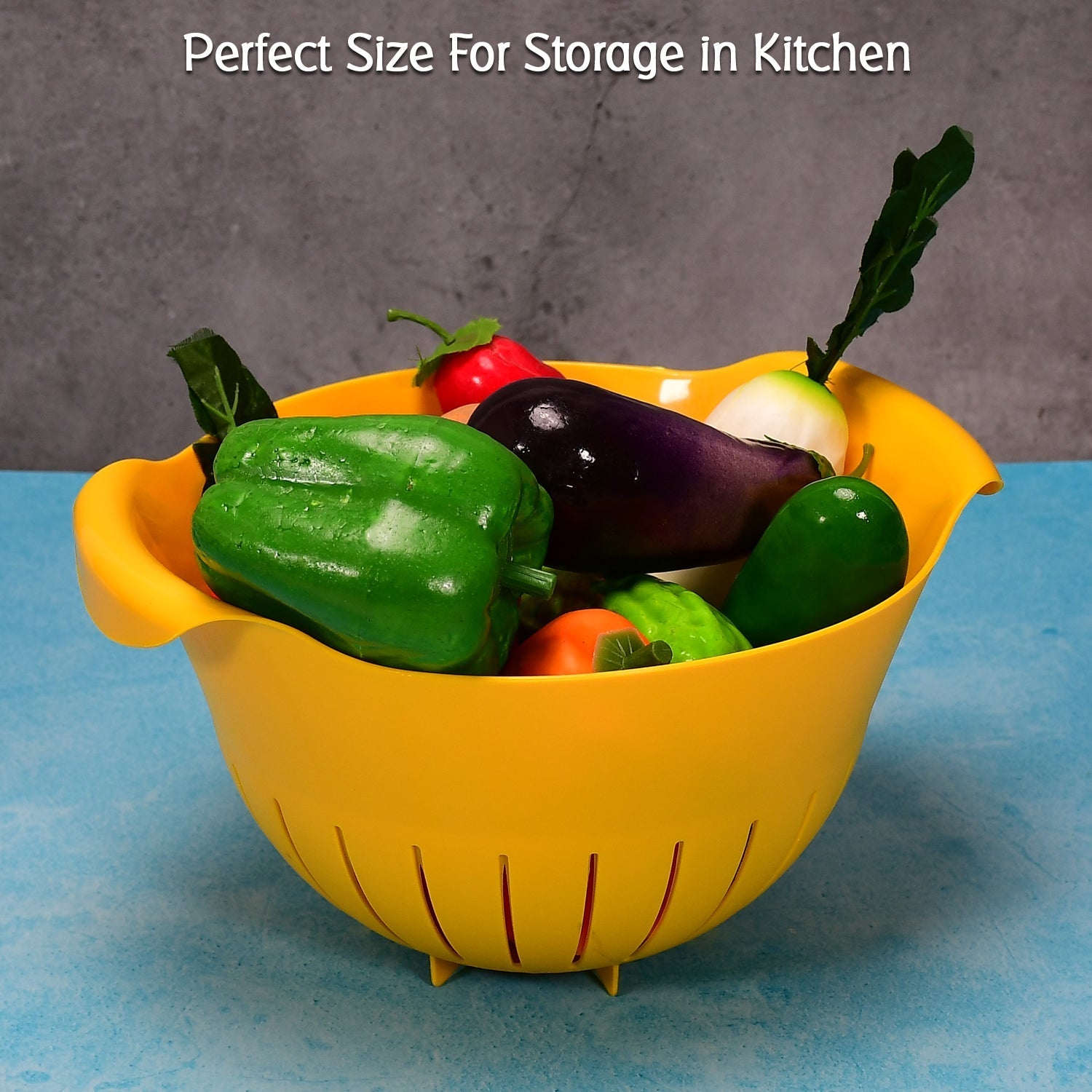 Bowl with strainer for washing fruits and veggies. Bowl with strainer for washing fruits and veggies.